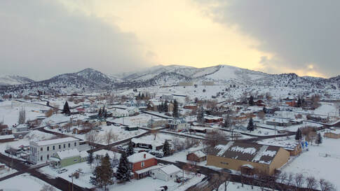 Eureka, Nevada winter view